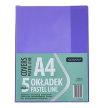 Füzetborító ASTRA PAP A/4 bújtatós pvc neon pasztell színek 5 db/csomag