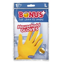 Gumikesztyű BONUS háztartási latex sárga L