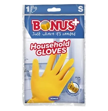 Gumikesztyű BONUS háztartási latex sárga S