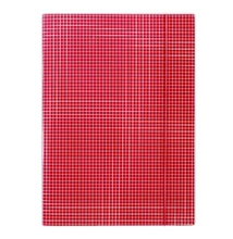 Gumis mappa DONAU A/4 karton kockás piros