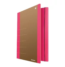 Gumis mappa DONAU Life A/4 karton neon rózsaszín-barna