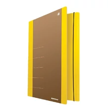 Gumis mappa DONAU Life A/4 karton neon sárga-barna