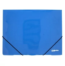 Gumis mappa E-COLLECTION A/4 műanyag kék