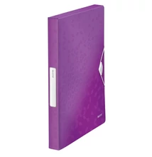 Gumis mappa LEITZ Wow Jumbo A/4 műanyag 30mm lila