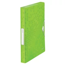 Gumis mappa LEITZ Wow Jumbo A/4 műanyag 30mm zöld