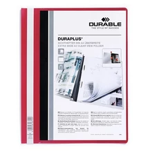 Gyorsfűző DURABLE Duraplus A/4 széles panorámás piros