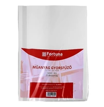 Gyorsfűző FORTUNA műanyag fehér 25 darabos