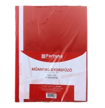 Gyorsfűző FORTUNA műanyag piros 25 darabos