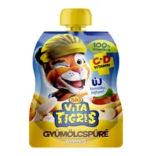 Gyümölcspüré SIÓ Vitatigris Banán 100% 90 g