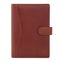 Gyűrűs kalendárium SATURNUS L212 sárga lapos barna marhabőr 2025.