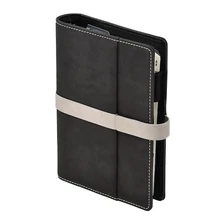 Gyűrűs kalendárium SATURNUS L225 chamois lapos fekete-szürke műbőr 2026.