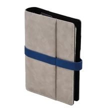 Gyűrűs kalendárium SATURNUS L225 chamois lapos szürke-kék műbőr 2026.