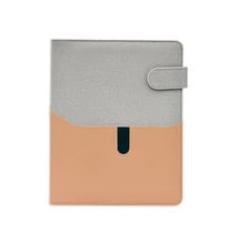 Gyűrűs kalendárium SATURNUS L229 sárga lapos szürke-lazac műbőr 2026.