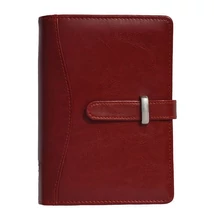 Gyűrűs kalendárium SATURNUS L437 fehér lapos bordó műbőr 2026.