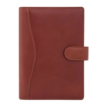 Gyűrűs kalendárium SATURNUS M212 sárga lapos barna marhabőr 2025.