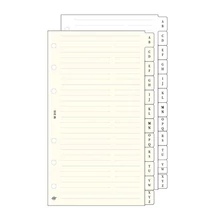 Gyűrűs kalendárium betét SATURNUS L315/F telefonregiszter fehér lapos