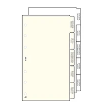 Gyűrűs kalendárium betét SATURNUS M330 elválasztólap sárga lapos