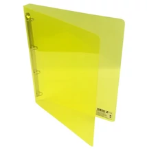 Gyűrűskönyv A/4 20 mm 4 gyűrű átlátszó sárga