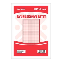 Gyűrűskönyv betét FORTUNA A/5 50 lapos 2 lyukú kockás