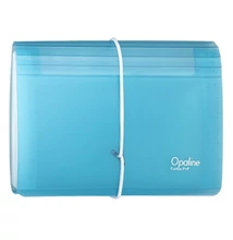 Harmónika mappa OPALINE DL 13 részes gumis kék