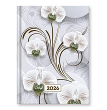 Határidőnapló VECTRALINE Mystic White princess B/6 napi fehér lapos 2026.