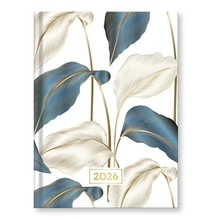 Határidőnapló VECTRALINE Softy flowers turquise B/6 napi fehér lapos 2026.