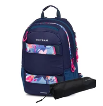 Hátizsák OXY Sport Flowers kék