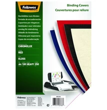 Hátlap FELLOWES Chromolux A/4 250g fényes piros 100/csom