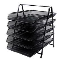 Irattartó tálca fémhálós OPTIMA 5 szintes fekete