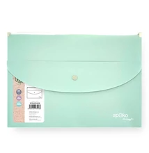 Irattasak SPOKO ReLeaf PP A/5 cipzáras és DL patentos SoftTouch menta zöld