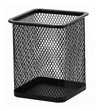 Írószertartó fémhálós szögletes fekete