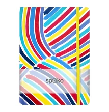 Jegyzetfüzet vonalas SPOKO A/5 96 lapos gumis keményfedeles kék ecset