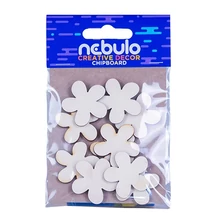 Karton dekoráció NEBULO mini virágok 10 darabos