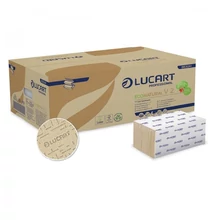 Kéztörlő hajtogatott LUCART EcoNat V2 2 rétegű barna 21x21 cm 190 lap 20 csomag/karton