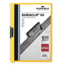 Klipmappa DURABLE Duraclip A/4 60 lapig sárga