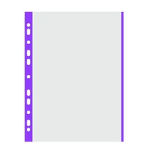 Lefűzhető genotherm DONAU A/4 40 mikron víztiszta lila szélű 100 darabos