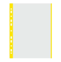 Lefűzhető genotherm DONAU A/4 40 mikron víztiszta sárga szélű 100 darabos