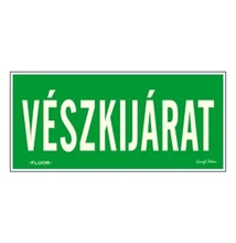 Matrica Vészkijárat zöld "F"