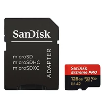 Memóriakártya SANDISK microSDXC Extreme PRO U3 V30 128 GB  + adapter