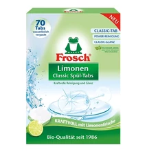 Mosogatógép tabletta FROSCH zöldcitrom-classic 70 darabos