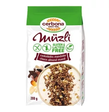 Müzli CERBONA csokoládés mandulás gluténmentes 200g
