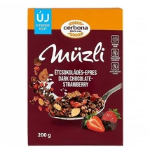 Müzli CERBONA étcsokoládés epres dobozos 200g