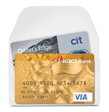 Névjegytok DJOIS öntapadós 105x60 mm ráhajtó lezáró füllel 10 darabos