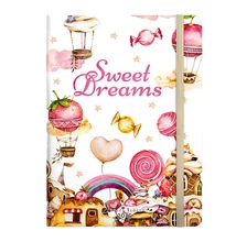 Notesz ponthálós DOLCE BLOCCO Secret Journal A/5 176 oldalas Sweet Dreams keménytáblás gumis