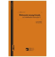 Nyomtatvány élelmezési anyag kiszab. és kivételezési biz II. PÁTRIA A/4 álló 50x2