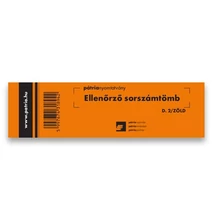 Nyomtatvány ellenőrző sorszámtömb D2 100 lapos 146x40 mm zöld