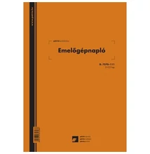 Nyomtatvány emelőgépnapló  PÁTRIA 2+25 lapos A/4 álló