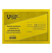 Nyomtatvány belföldi kiküldetési rendelvény és költségelszámolás VECTRALINE fekvő A/4 25x2 példányos
