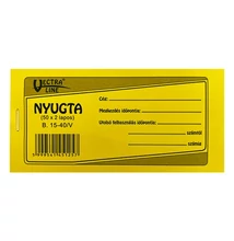 Nyomtatvány nyugta VECTRALINE 50x2 1 soros 20 darabos