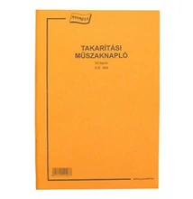 Nyomtatvány takarítási műszaknapló